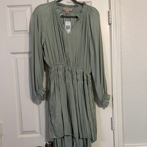 Philosophy Sage Green Long Sleeve Dress